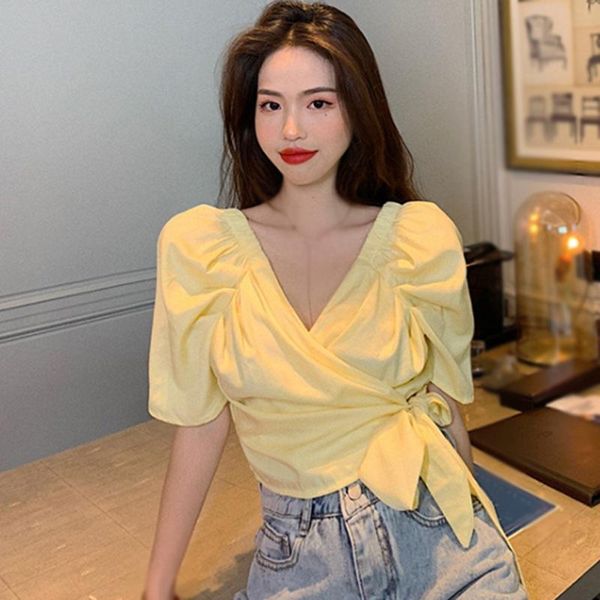 women's blouses & shirts women v-neck casual shirt female slim blouse summer short sleeve vintage, White
women's blouses & shirts women v-neck casual shirt female slim blouse summer short sleeve vintage, White