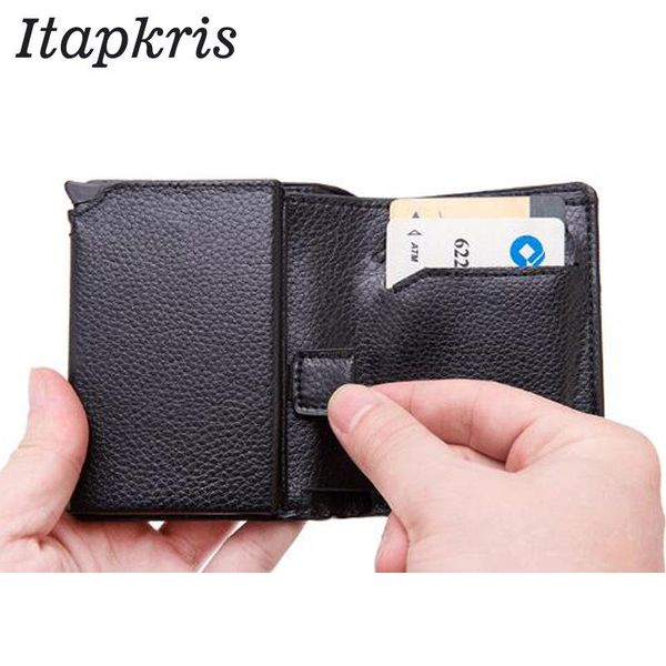 card holders rfid anti-diefestal credit id case pu leather bank cardholder porte carte aluminum metalen holder pocket wallets, Brown;gray
card holders rfid anti-diefestal credit id case pu leather bank cardholder porte carte aluminum metalen holder pocket wallets, Brown;gray