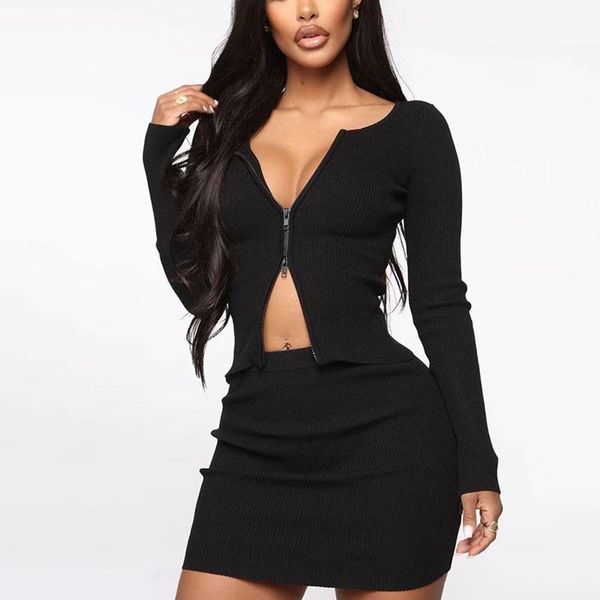 autumn winter crop full pants women ribbed two piece sets ladies double zipper stretchy skinny shirts tracksuits women's, Gray
autumn winter crop full pants women ribbed two piece sets ladies double zipper stretchy skinny shirts tracksuits women's, Gray