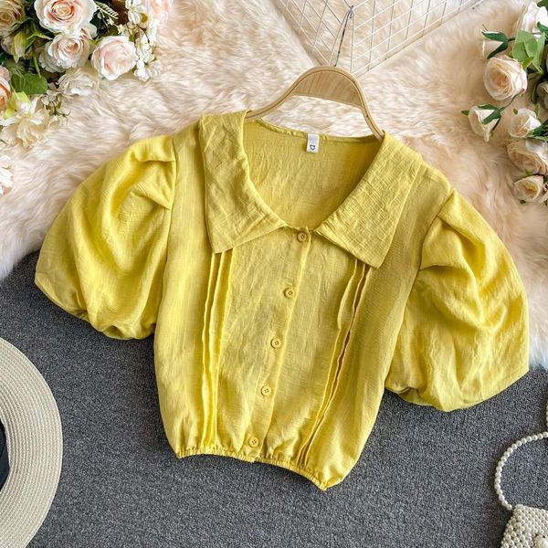 women's blouses & shirts doll collar short-sleeved shirt women 2021 summer style puff sleeve retro blouse 0421, White
women's blouses & shirts doll collar short-sleeved shirt women 2021 summer style puff sleeve retro blouse 0421, White