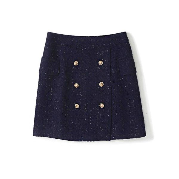 skirts handmade luxury skirt for women fashion vintage royal blue double breasted tweed high waist a line, Black
skirts handmade luxury skirt for women fashion vintage royal blue double breasted tweed high waist a line, Black