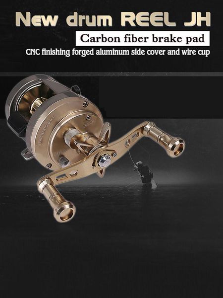 drum fishing reel grey gold cnc finishing jh trolling aluminum side cover 7.0:1high speed ratio carp tackle baitcasting reels
drum fishing reel grey gold cnc finishing jh trolling aluminum side cover 7.0:1high speed ratio carp tackle baitcasting reels
