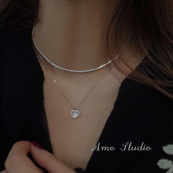 designer pendants necklaces the heart of sea 925 silver jewelry female collarbone chain heart-shaped white fritillary elegant temperament e
designer pendants necklaces the heart of sea 925 silver jewelry female collarbone chain heart-shaped white fritillary elegant temperament e