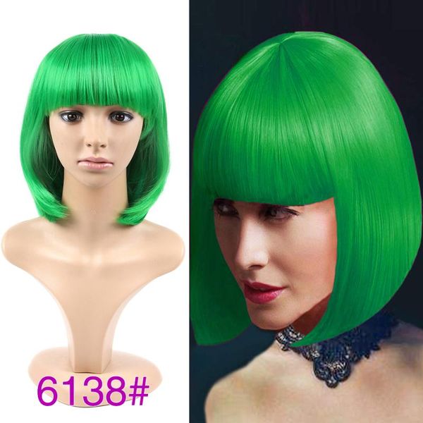 synthetic wigs green bob for women, 12'' short black hair wig with bangs natural fashion cute colored daily party
synthetic wigs green bob for women, 12'' short black hair wig with bangs natural fashion cute colored daily party