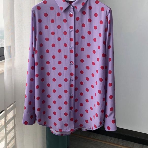 polka dot women silk blouse long sleeve soft turn-down collar sweet casual shirt early autumn blouses women's & shirts, White
polka dot women silk blouse long sleeve soft turn-down collar sweet casual shirt early autumn blouses women's & shirts, White