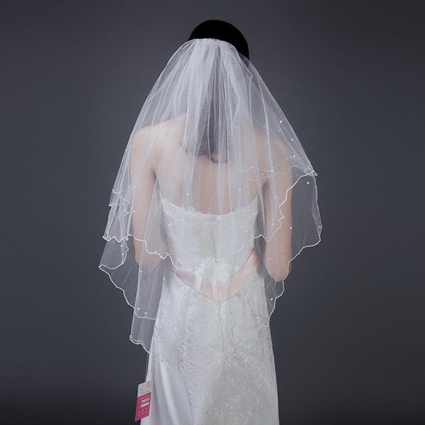 bridal veils 2021 elegant beaded short woman 2 layers 75 cm with comb ivory veil for cut edge tulle wedding, Black
bridal veils 2021 elegant beaded short woman 2 layers 75 cm with comb ivory veil for cut edge tulle wedding, Black
