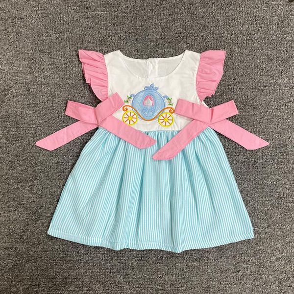 girl's dresses summer girls clothes blue vertical striped sleeveless luxury carriage embroidery pattern girl, Red;yellow
girl's dresses summer girls clothes blue vertical striped sleeveless luxury carriage embroidery pattern girl, Red;yellow