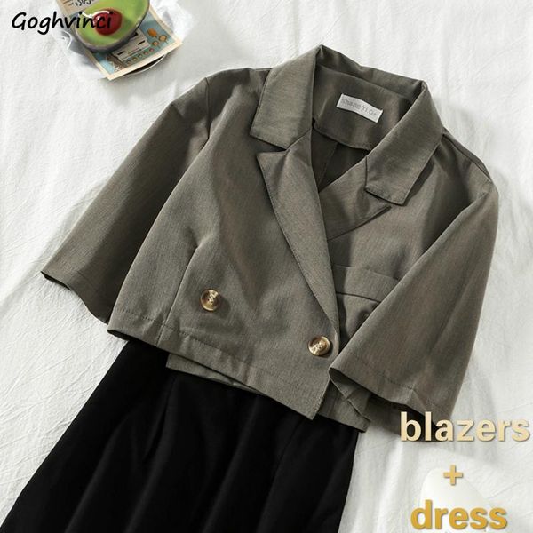 two piece dress women sets single button solid chic short style office lady sleeveless slip elegant feminine simple ulzzang, White
two piece dress women sets single button solid chic short style office lady sleeveless slip elegant feminine simple ulzzang, White