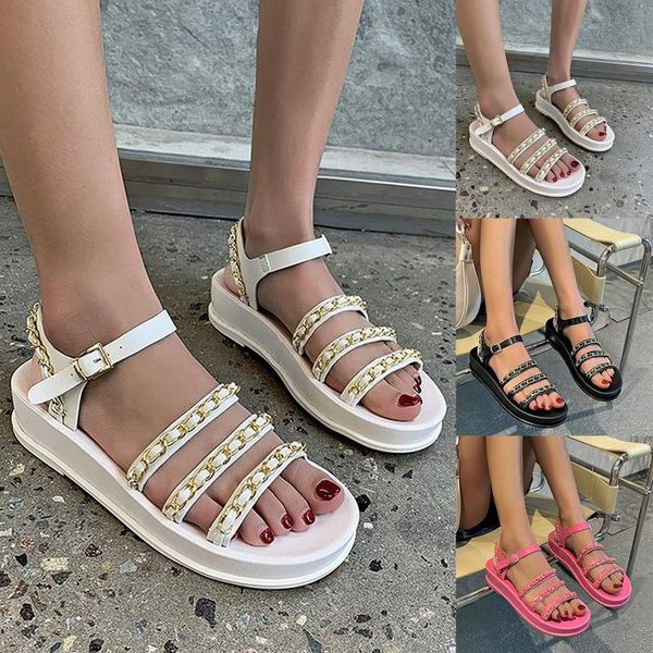 sandals summer women flat platform ladies shoes solid color casual buckle strap cross plus size sports sof, Black
sandals summer women flat platform ladies shoes solid color casual buckle strap cross plus size sports sof, Black