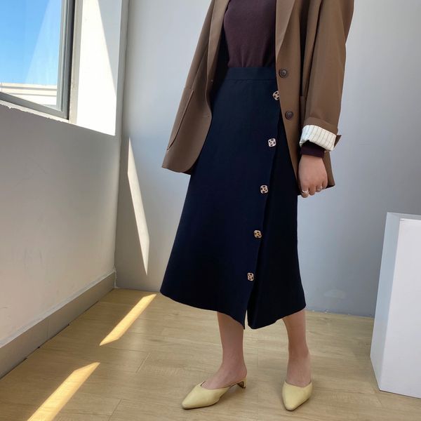skirts winter women high waist button knit womens fashion straight skirt femme casual solid split streetwear zinh, Black
skirts winter women high waist button knit womens fashion straight skirt femme casual solid split streetwear zinh, Black