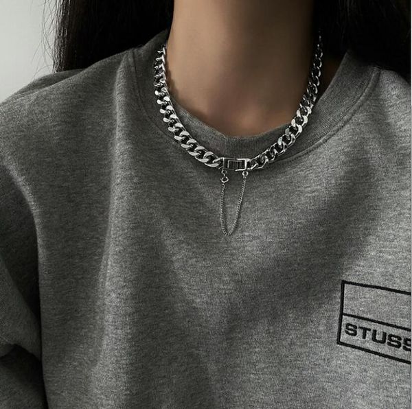 chains cuban choker tasseel necklace collares punk vintage chunky thick link aluminum chain for women year jewelry, Silver
chains cuban choker tasseel necklace collares punk vintage chunky thick link aluminum chain for women year jewelry, Silver
