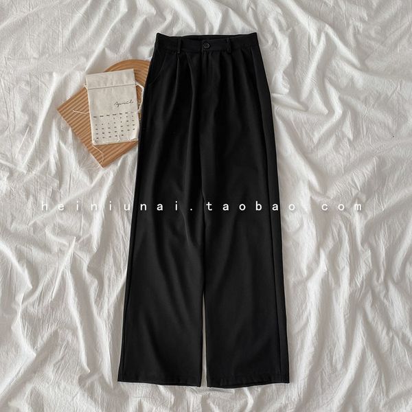 women's pants & capris fashion solid color casual summer 1 wear high waist straight trouser korean student wide leg xmfo, Black;white
women's pants & capris fashion solid color casual summer 1 wear high waist straight trouser korean student wide leg xmfo, Black;white