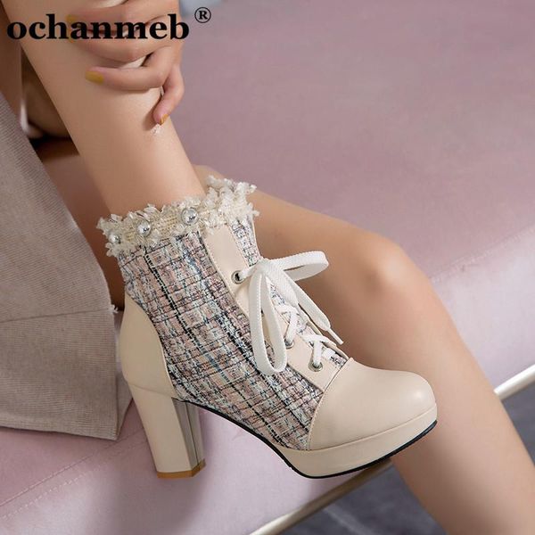 boots arrival designer shoes women plus size 43 tweed square high heels platform autumn winter lace up round toe, Black
boots arrival designer shoes women plus size 43 tweed square high heels platform autumn winter lace up round toe, Black