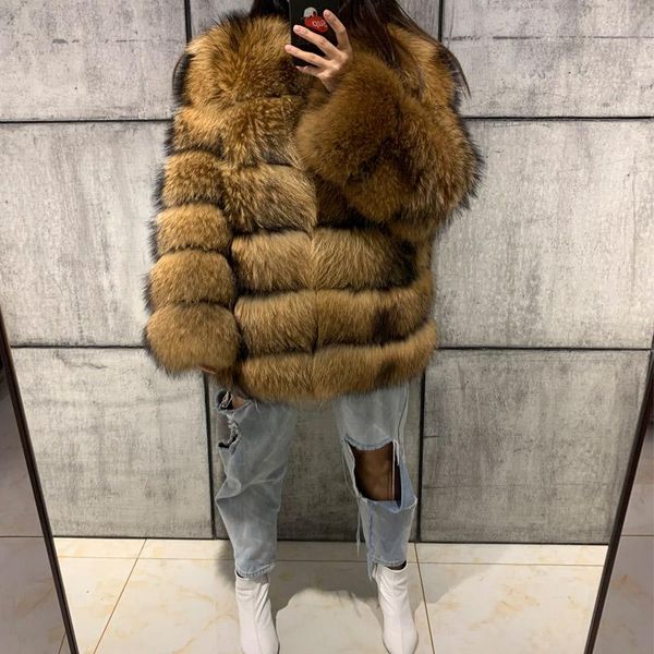 women's fur & faux lady coat women real natural raccoon, Black
women's fur & faux lady coat women real natural raccoon, Black