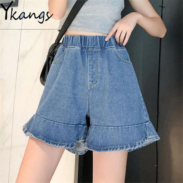 women's shorts plus size 5xl elastic high waist ruffle wide leg denim summer streetwear mom short jeans korean loose pants, White;black
women's shorts plus size 5xl elastic high waist ruffle wide leg denim summer streetwear mom short jeans korean loose pants, White;black
