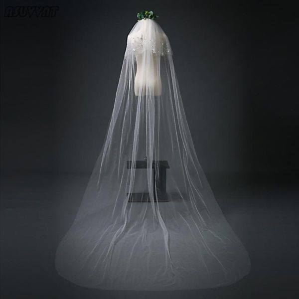 bridal veils fashion veil long tail wedding bride double handmade beaded party hair comb for cathedral dress, Black
bridal veils fashion veil long tail wedding bride double handmade beaded party hair comb for cathedral dress, Black