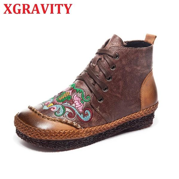 boots xgravity ladies hand-made genuine leather fashion ethnic lady flat shoes women embroidery s143, Black
boots xgravity ladies hand-made genuine leather fashion ethnic lady flat shoes women embroidery s143, Black