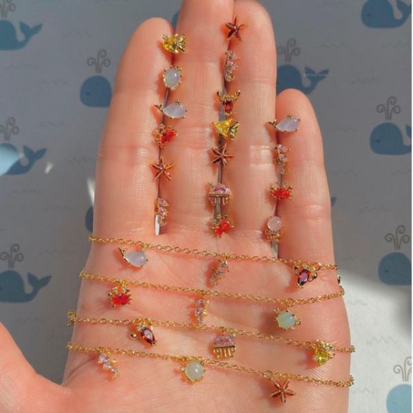 kimter colorful zircon anklets for women fish starfish charm bracelets anklet cute ocean animals wedding jewelry a5z, Golden;silver
kimter colorful zircon anklets for women fish starfish charm bracelets anklet cute ocean animals wedding jewelry a5z, Golden;silver