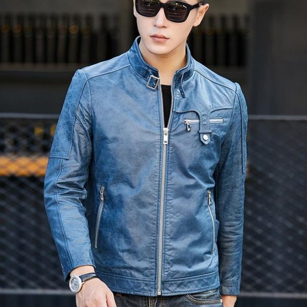 real leather luxury jacket men fashion biker slim zip black coat streetwear motorcycle stand collar outerwear plus size men's & faux
real leather luxury jacket men fashion biker slim zip black coat streetwear motorcycle stand collar outerwear plus size men's & faux