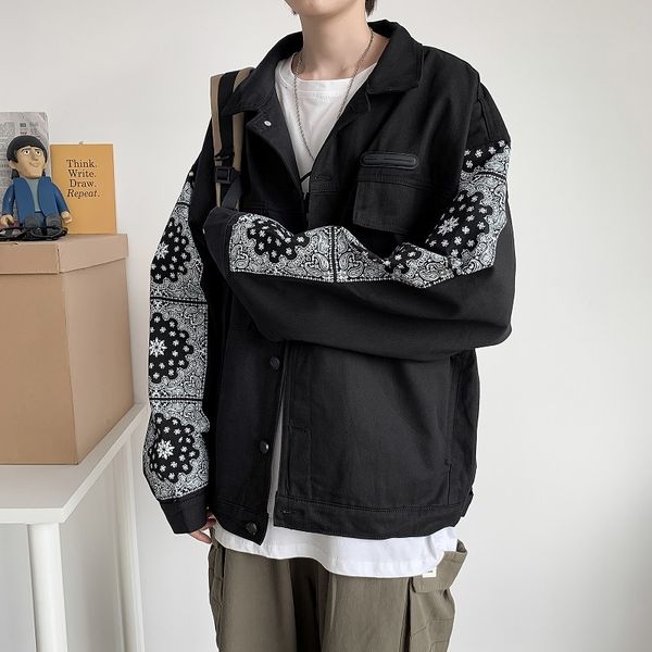 men's jackets autumn jacket standard cashew men printed lapel outerwear fashion harajuku plus size loose street pilot male clothes 3ela, Black;brown
men's jackets autumn jacket standard cashew men printed lapel outerwear fashion harajuku plus size loose street pilot male clothes 3ela, Black;brown