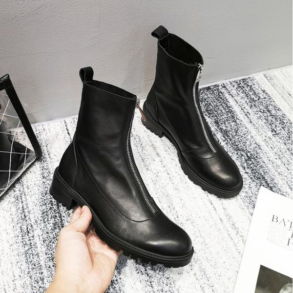 boots microfiber leather front zipper women high mid-calf motorcycle bottes femme winter chunky heels riding botas, Black
boots microfiber leather front zipper women high mid-calf motorcycle bottes femme winter chunky heels riding botas, Black