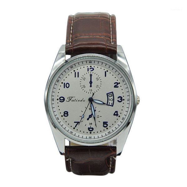 wristwatches luxury men\\'s watches leather band male analog quartz watch men fashion casual with calendar relogio, Slivery;brown
wristwatches luxury men\\'s watches leather band male analog quartz watch men fashion casual with calendar relogio, Slivery;brown