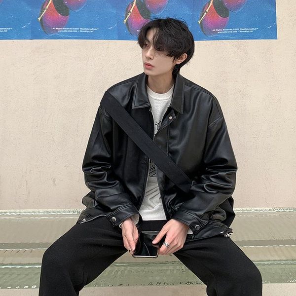 men's jackets 2021 autumn pu causal jacket korean fashion handsome zipper long sleeve short coat workwear, Black;brown
men's jackets 2021 autumn pu causal jacket korean fashion handsome zipper long sleeve short coat workwear, Black;brown