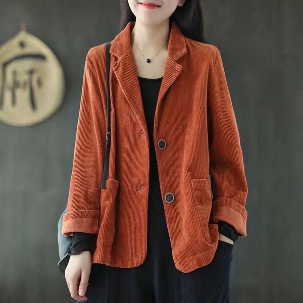 women's suits & blazers lucyever women corduroy jacket coat korean loose single breasted female 2021 spring autumn pocket casual outerw, White;black
women's suits & blazers lucyever women corduroy jacket coat korean loose single breasted female 2021 spring autumn pocket casual outerw, White;black