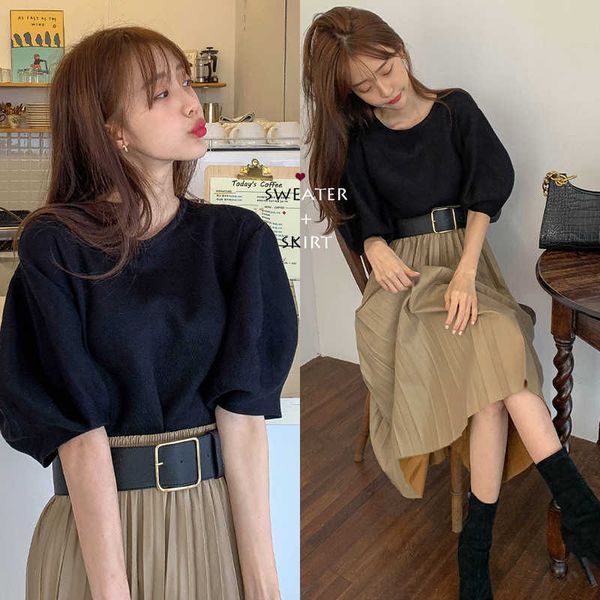 chic korean summer khaki high waist pleated skirt women mid calf faldas mujer vintage casual elegant fashion office lady slim 210610, Black
chic korean summer khaki high waist pleated skirt women mid calf faldas mujer vintage casual elegant fashion office lady slim 210610, Black