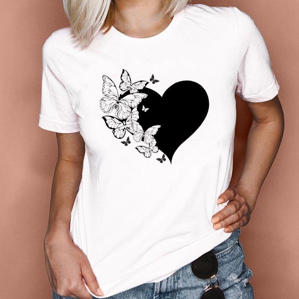 women's t-shirt with watercolor butterfly print, casual white t-shirt, short sleeve for 90s girls
women's t-shirt with watercolor butterfly print, casual white t-shirt, short sleeve for 90s girls