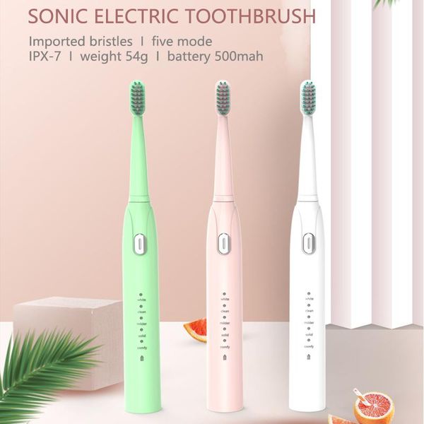 smart electric toothbrush sonic elektrische zahnbürste erwachsene timer pinsel 4 modus usb ladegerät wiederaufladbare ipx7 zahn ersatz köpfe
smart electric toothbrush sonic elektrische zahnbürste erwachsene timer pinsel 4 modus usb ladegerät wiederaufladbare ipx7 zahn ersatz köpfe