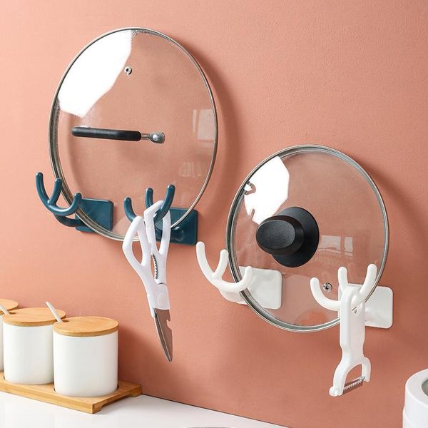 kitchen storage & organization creative antlers shaped pot lid holder wall-mounted rack for pan cover organizer plastic wall hooks
kitchen storage & organization creative antlers shaped pot lid holder wall-mounted rack for pan cover organizer plastic wall hooks