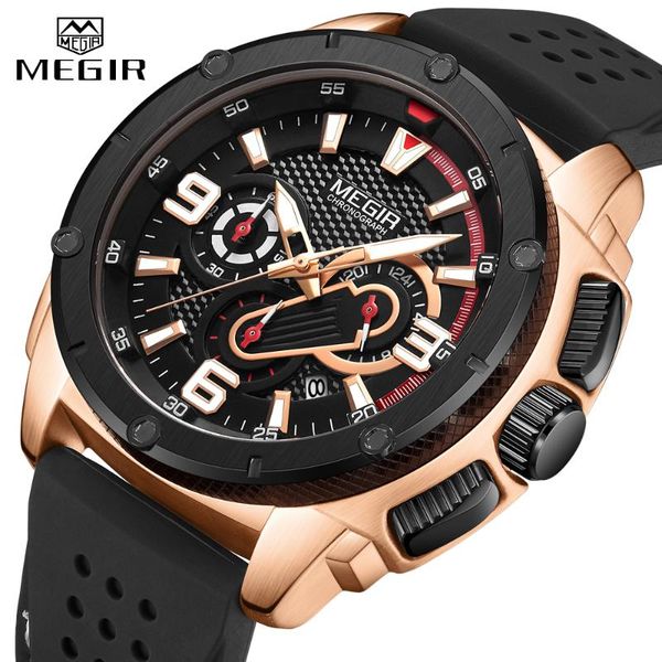 wristwatches megir mens watches chronograph military waterproof sport quartz watch men male wristwatch big dial silicone clock, Slivery;brown
wristwatches megir mens watches chronograph military waterproof sport quartz watch men male wristwatch big dial silicone clock, Slivery;brown