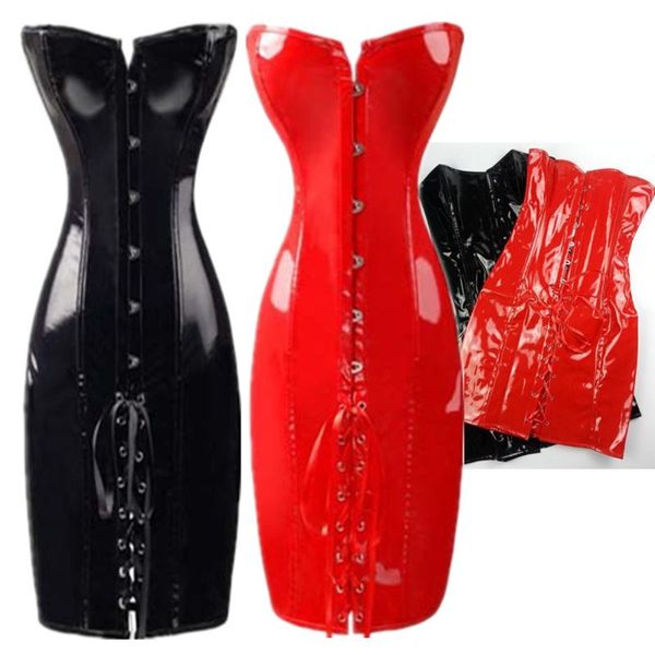 bustiers & corsets zip up women wetlook vinyl pvc dress slimming body shapewear faux leather overbust corset, Black;white
bustiers & corsets zip up women wetlook vinyl pvc dress slimming body shapewear faux leather overbust corset, Black;white