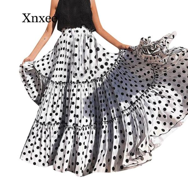 skirts women high waist polka dot printed long skirt loose a-line ruffled pleated maxi evening party jupe femme ankle plus, Black
skirts women high waist polka dot printed long skirt loose a-line ruffled pleated maxi evening party jupe femme ankle plus, Black