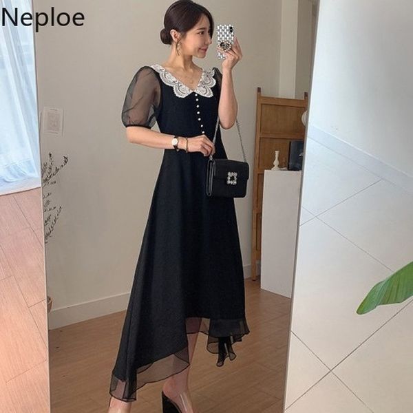 neploe korean woman dress chic elegant robe women's clothing lace gauze patchwork maxi dresses lace up temperament vestidos 210422, Black;gray
neploe korean woman dress chic elegant robe women's clothing lace gauze patchwork maxi dresses lace up temperament vestidos 210422, Black;gray