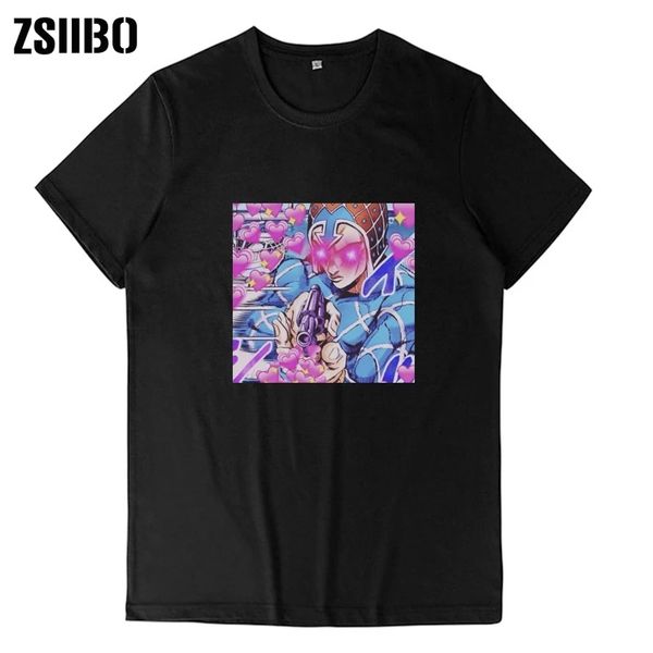showtly male/women t shirt jojo bizarre graphic print adventure cool japanese anime style soft plus-size harajuku tee top, White;black
showtly male/women t shirt jojo bizarre graphic print adventure cool japanese anime style soft plus-size harajuku tee top, White;black
