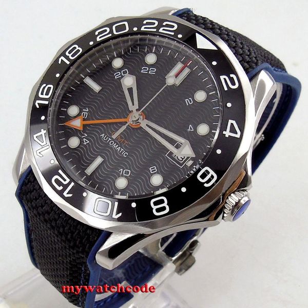 41 mm bliger blue sterile dial orange gmt hand ceramic sapphire glass date automatic gentlemen clock b248, Slivery;brown
41 mm bliger blue sterile dial orange gmt hand ceramic sapphire glass date automatic gentlemen clock b248, Slivery;brown