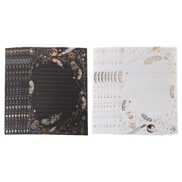 sheets high-end vintage bronzing feather blessing letter paper pad writing office school supplies gift wrap
sheets high-end vintage bronzing feather blessing letter paper pad writing office school supplies gift wrap