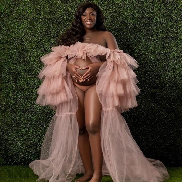 casual dresses chic blush puffy sleeve tulle tiered front split dress plus size birthday po shoot gowns, Black;gray
casual dresses chic blush puffy sleeve tulle tiered front split dress plus size birthday po shoot gowns, Black;gray