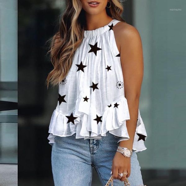 women's tanks & camis summer ruffles elegant halter neck sleeveless cami tank off shoulder women and shirt, White
women's tanks & camis summer ruffles elegant halter neck sleeveless cami tank off shoulder women and shirt, White