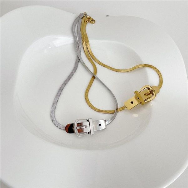 chokers gold color belt shape stainless steel necklaces charm choker collars punk necklace, Golden;silver
chokers gold color belt shape stainless steel necklaces charm choker collars punk necklace, Golden;silver