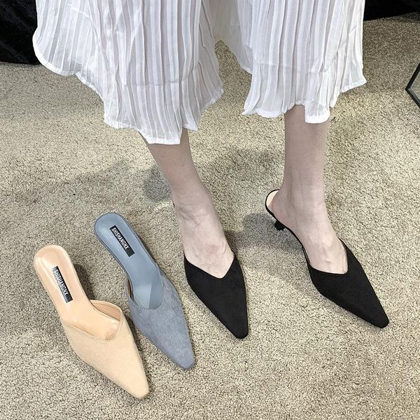 slippers shoes woman 2021 flock female mules square heel luxury slides med cover toe block designer soft pointed pu bas, Black
slippers shoes woman 2021 flock female mules square heel luxury slides med cover toe block designer soft pointed pu bas, Black