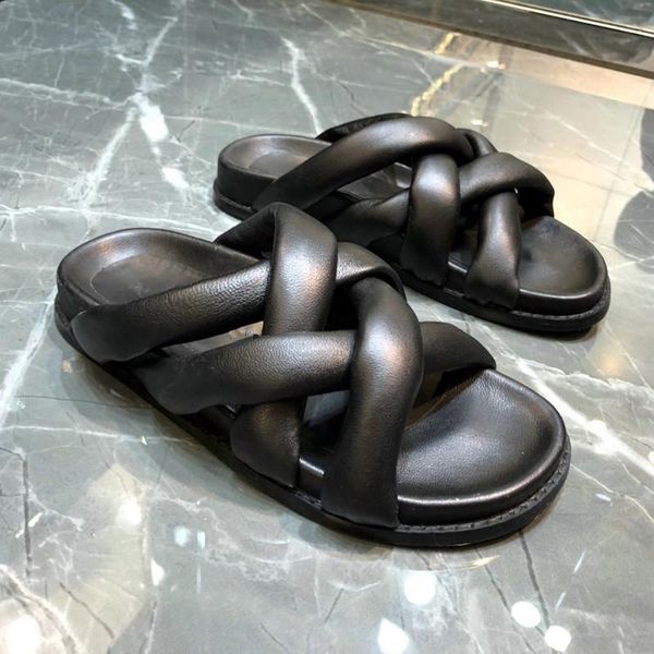 slippers black women cross band mules shoes leather outdoor slip on ladies sandals and summer woman
slippers black women cross band mules shoes leather outdoor slip on ladies sandals and summer woman
