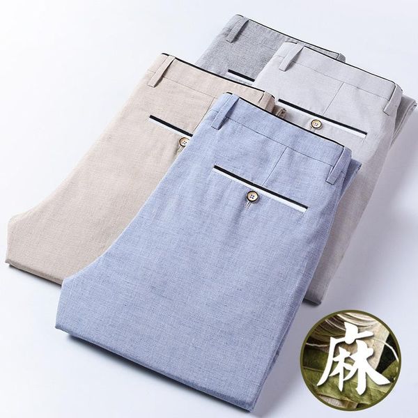 men's suits & blazers cotton linen suit pants men summer thin breathable straight business dress for formal trousers office 2021, White;black
men's suits & blazers cotton linen suit pants men summer thin breathable straight business dress for formal trousers office 2021, White;black