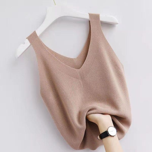 women's tanks & camis summer fashion knitted women tank v-neck sleeveless female shirts white basic clothing
women's tanks & camis summer fashion knitted women tank v-neck sleeveless female shirts white basic clothing