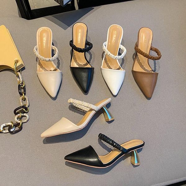 hausschuhe damen small heel slippers women pointed toe mules dress slides female high ladies elegant sandals mule, Black
hausschuhe damen small heel slippers women pointed toe mules dress slides female high ladies elegant sandals mule, Black