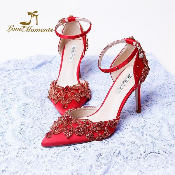 dress shoes 2021 fashion women sandals red satin buckle straps wedding pointed toe 9cm high heel bride party prom pumps event heels, Black
dress shoes 2021 fashion women sandals red satin buckle straps wedding pointed toe 9cm high heel bride party prom pumps event heels, Black