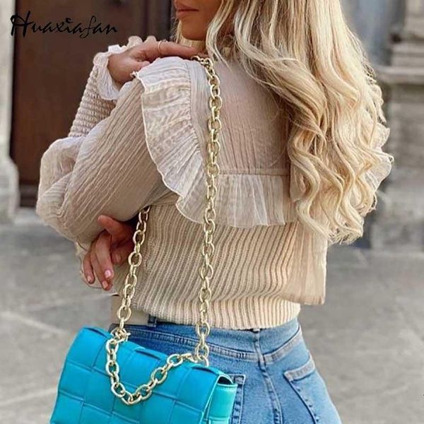 women's blouses & shirts huaxiafan ruffles casual knitted patchwork blouse women autumn bow tied pullovers elegant ladies female desig, White
women's blouses & shirts huaxiafan ruffles casual knitted patchwork blouse women autumn bow tied pullovers elegant ladies female desig, White