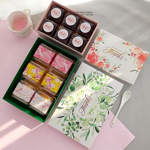 gift wrap pink and green flower paper cake boxes muffin box food bakery packaging for christmas party supplies 100 pieces/lot
gift wrap pink and green flower paper cake boxes muffin box food bakery packaging for christmas party supplies 100 pieces/lot